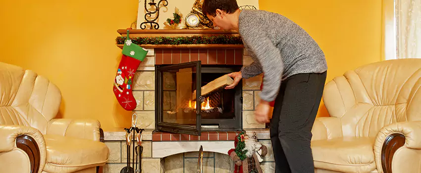 Rusted Metal Fireplace Restoration in Kerrville, Texas