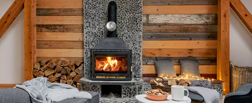 Thelin Hearth Products Direct Vent Gas Stove Fireplace Inspection in Kerrville, Texas